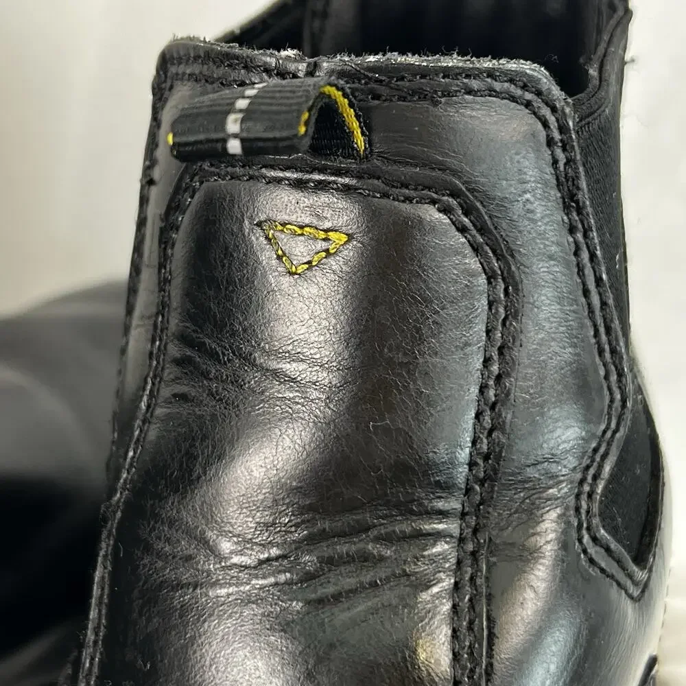 ACE Work Boots Men 11 Black Leather Chelsea Slip Oil Resistant ASTM EH